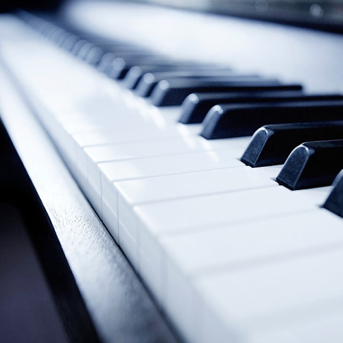 Black and white keys of a piano.